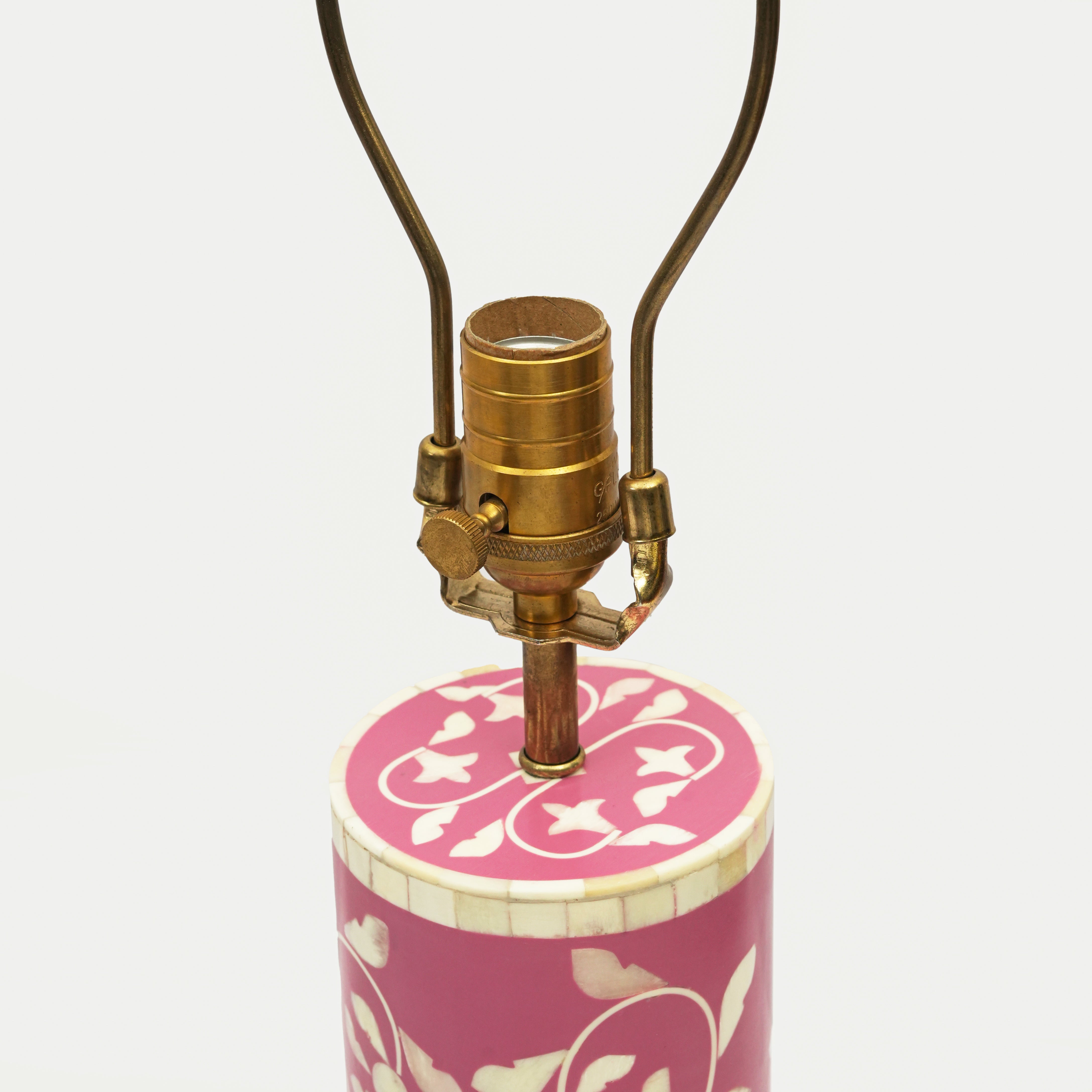 Floral Vines Bone Inlay Table Lamp Base - Atlas & Kiln