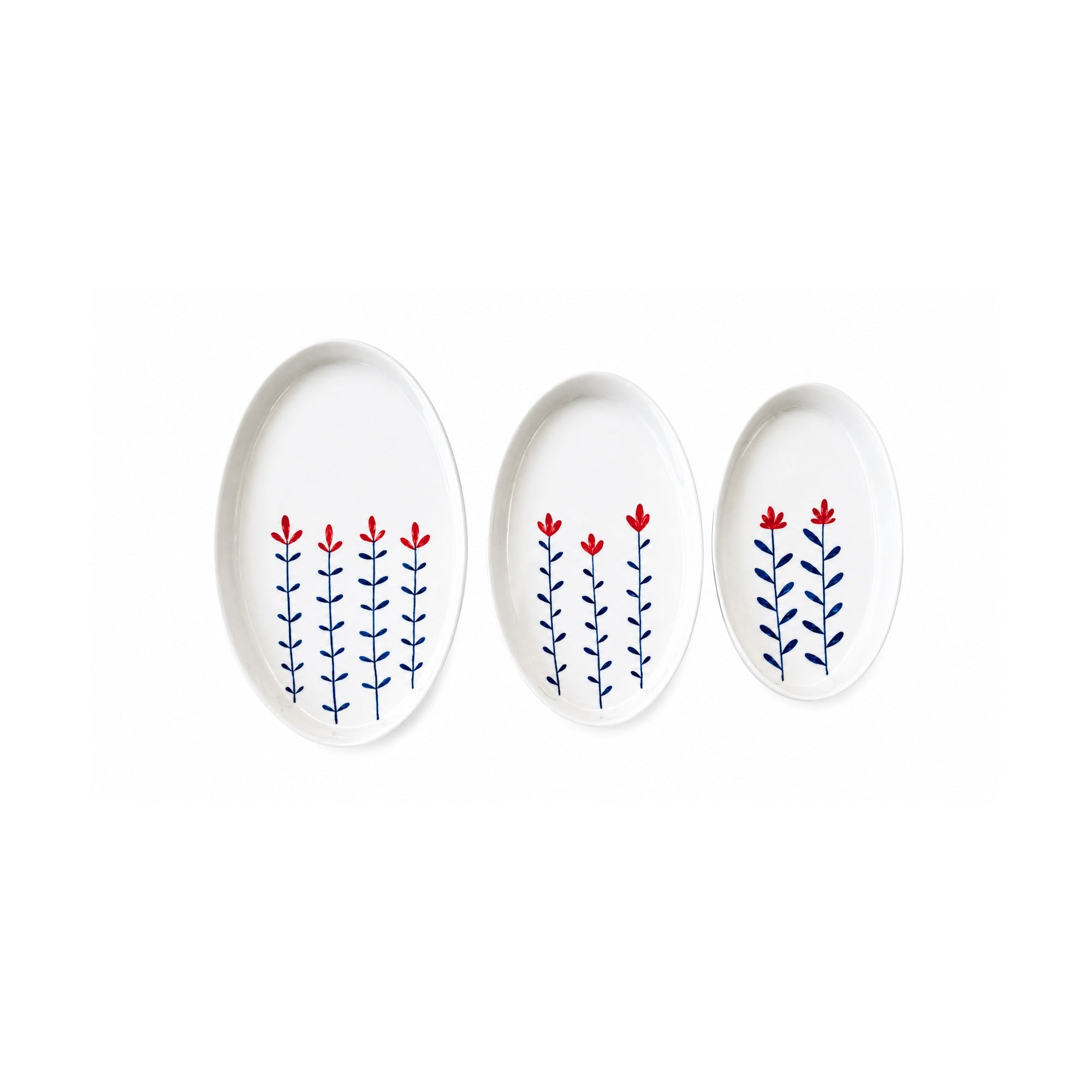 Amapola Hand-Painted Porcelain Nesting Plates - Atlas & Kiln