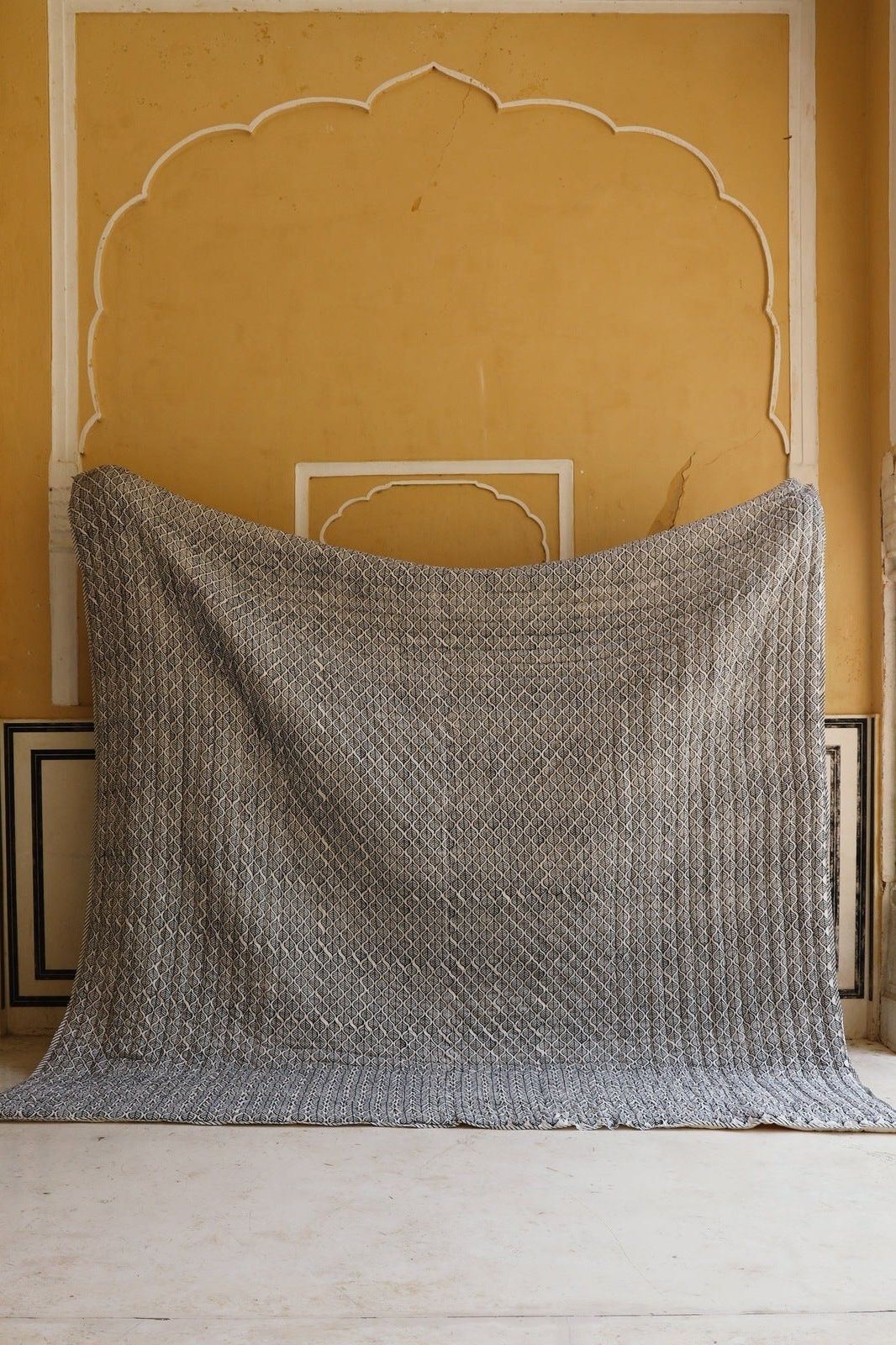 Koloman Moser Indian Block-Printed Cotton Quilt - Atlas & Kiln