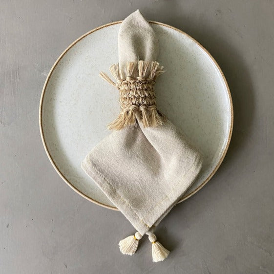Handwoven Colombian Fique Napkin Rings – Set of 4 - Atlas & Kiln
