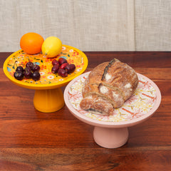 Handcrafted Sunburst Bloom Wooden Cake Stand - Atlas & Kiln