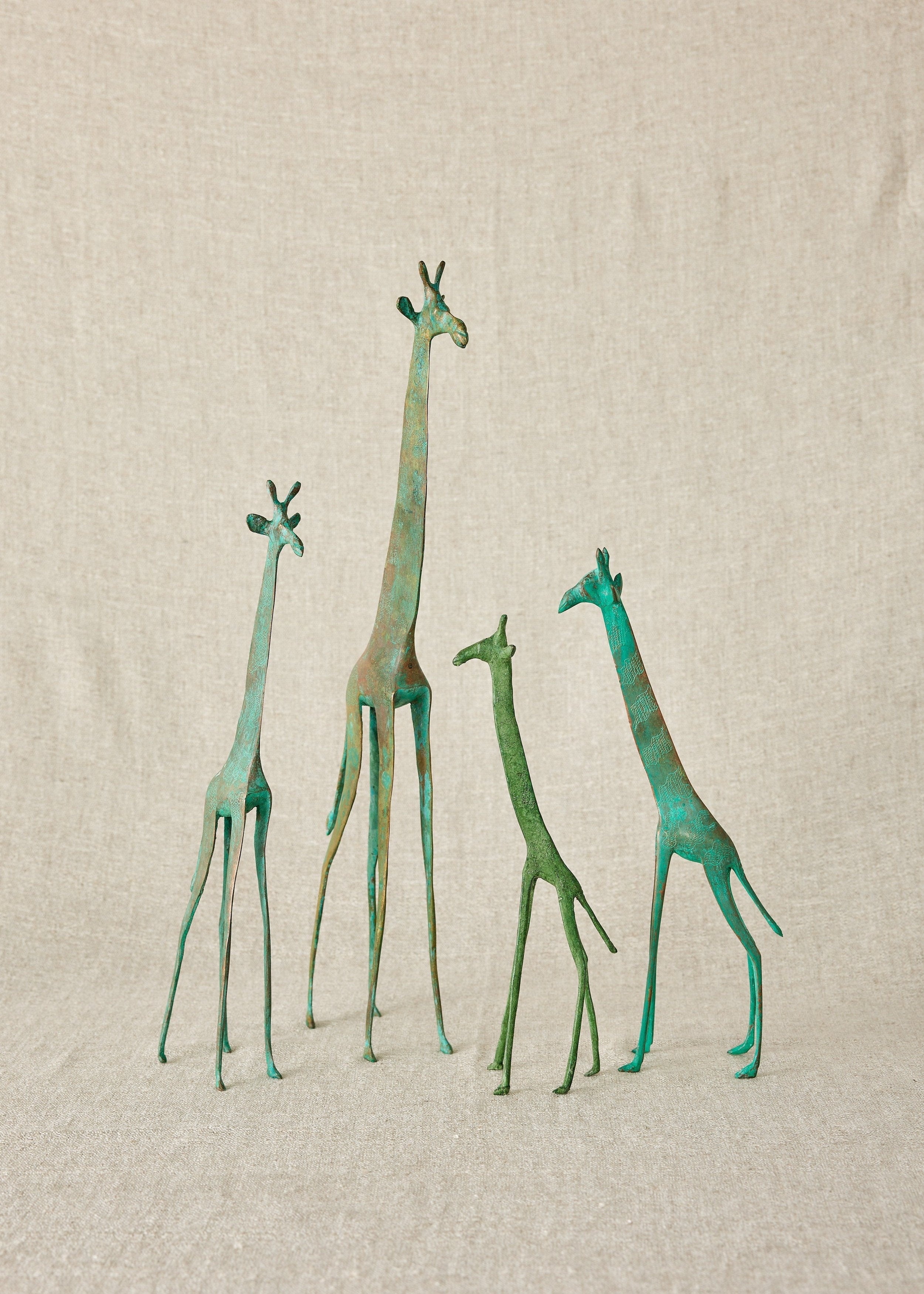 Tuareg Brass Giraffes Figurines - Atlas & Kiln