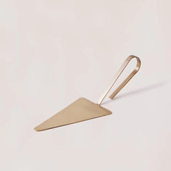Loop Solid Brass Cake Server