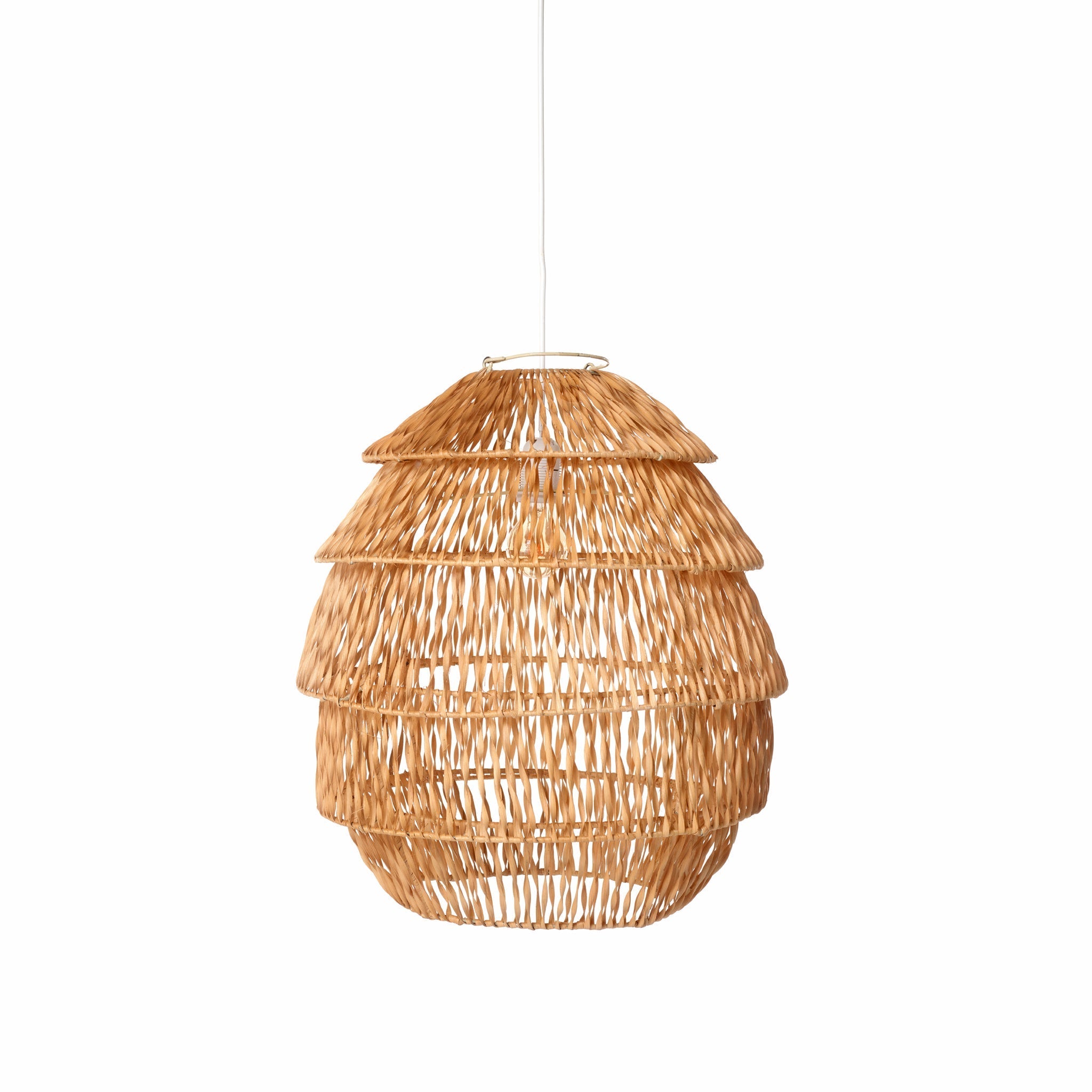 Radiance Layered Natural Rattan Pendant Light - Atlas & Kiln