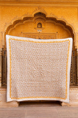 Koloman Moser Indian Block-Printed Cotton Quilt - Atlas & Kiln