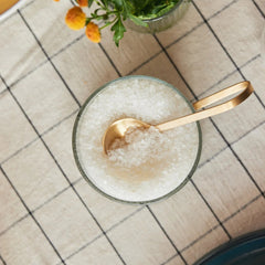 Loop Brass Condiment and Sugar Spoon