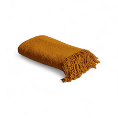 Desierto Handwoven Mustard Wool Throw