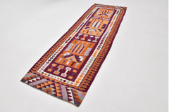 3'1" x 9'6" Vintage Anatolian Kilim Runner - Atlas & Kiln