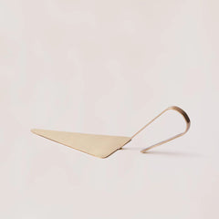 Loop Solid Brass Cake Server