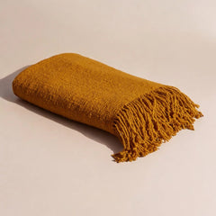Desierto Handwoven Mustard Wool Throw