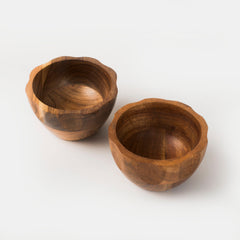 Gravon Handcrafted Acacia Wood Nut Bowls – Set of 2 - Atlas & Kiln