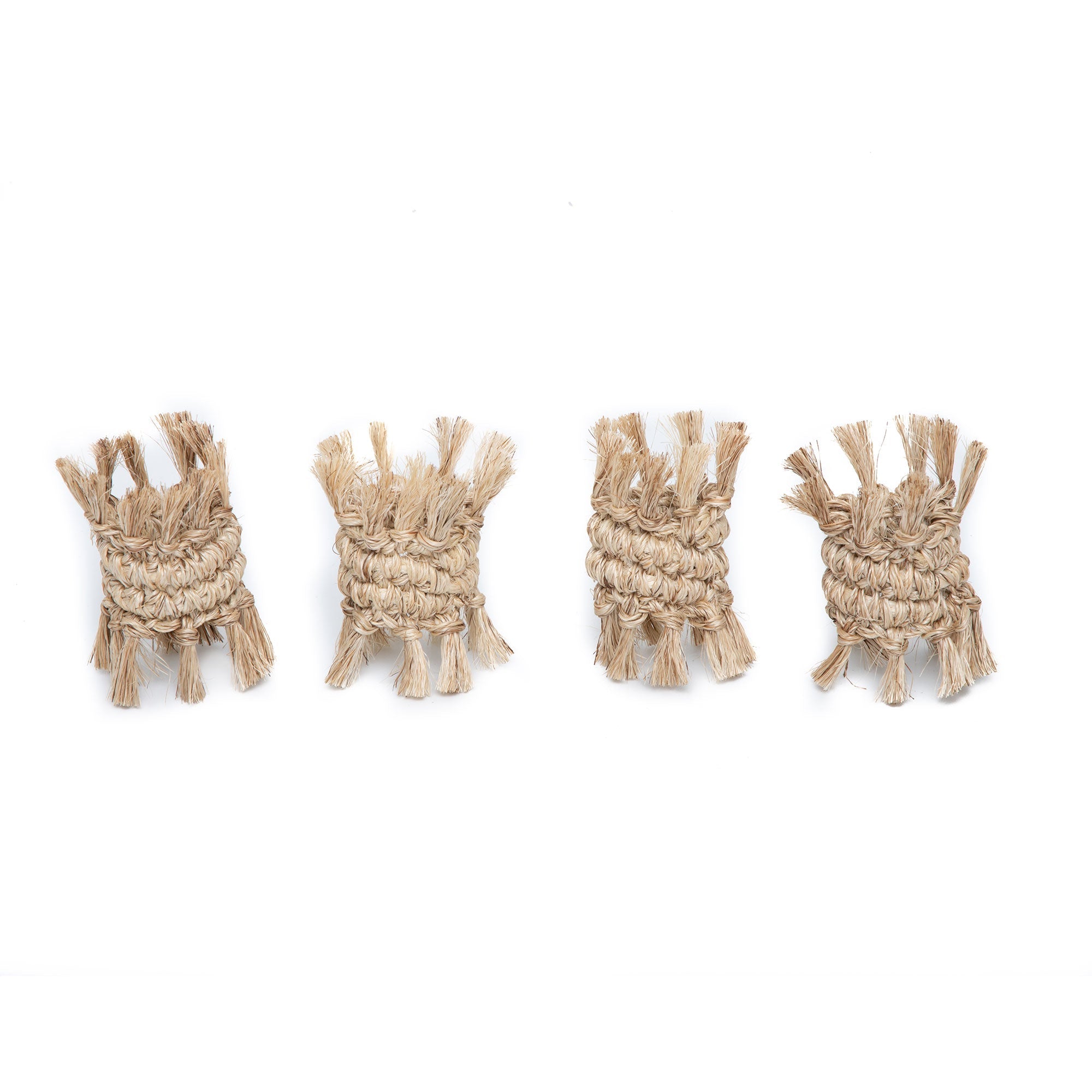 Handwoven Colombian Fique Napkin Rings – Set of 4 - Atlas & Kiln