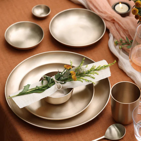 Luxe Kansa Indian Bronze Serving Platter