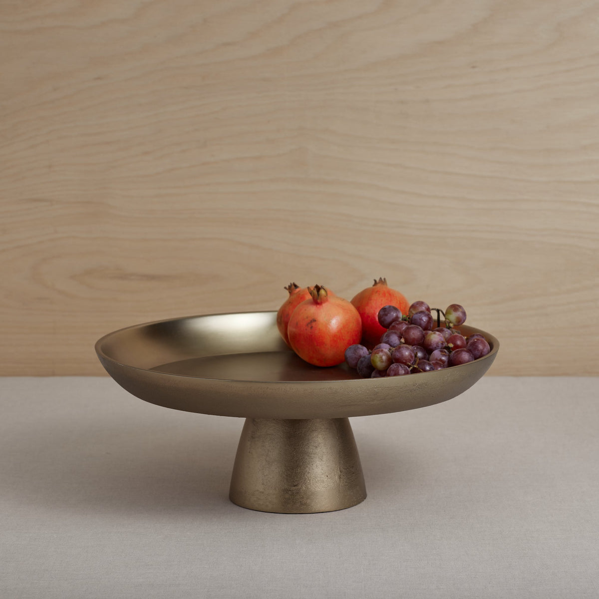 Stinson Antique Brass Large Pedestal Serving Stand