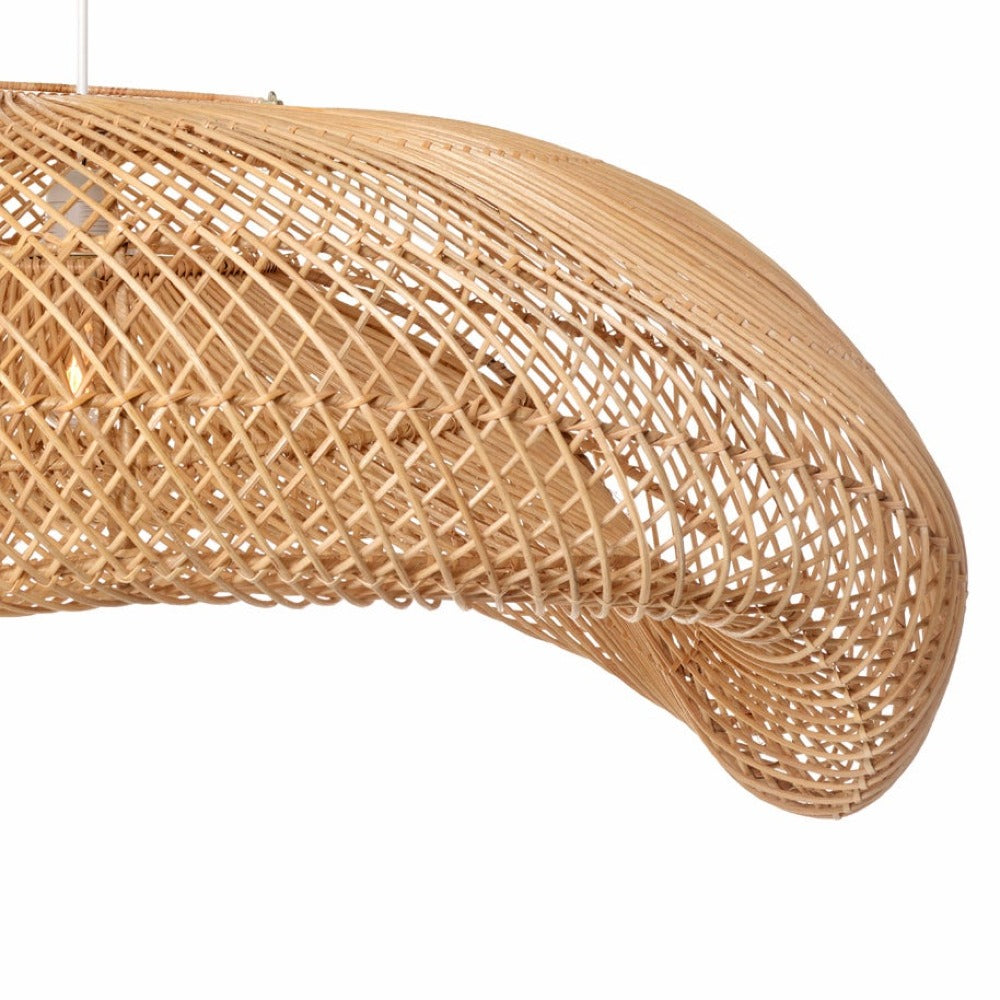 Extra Large Handwoven Rattan Arch Pendant Light - Atlas & Kiln