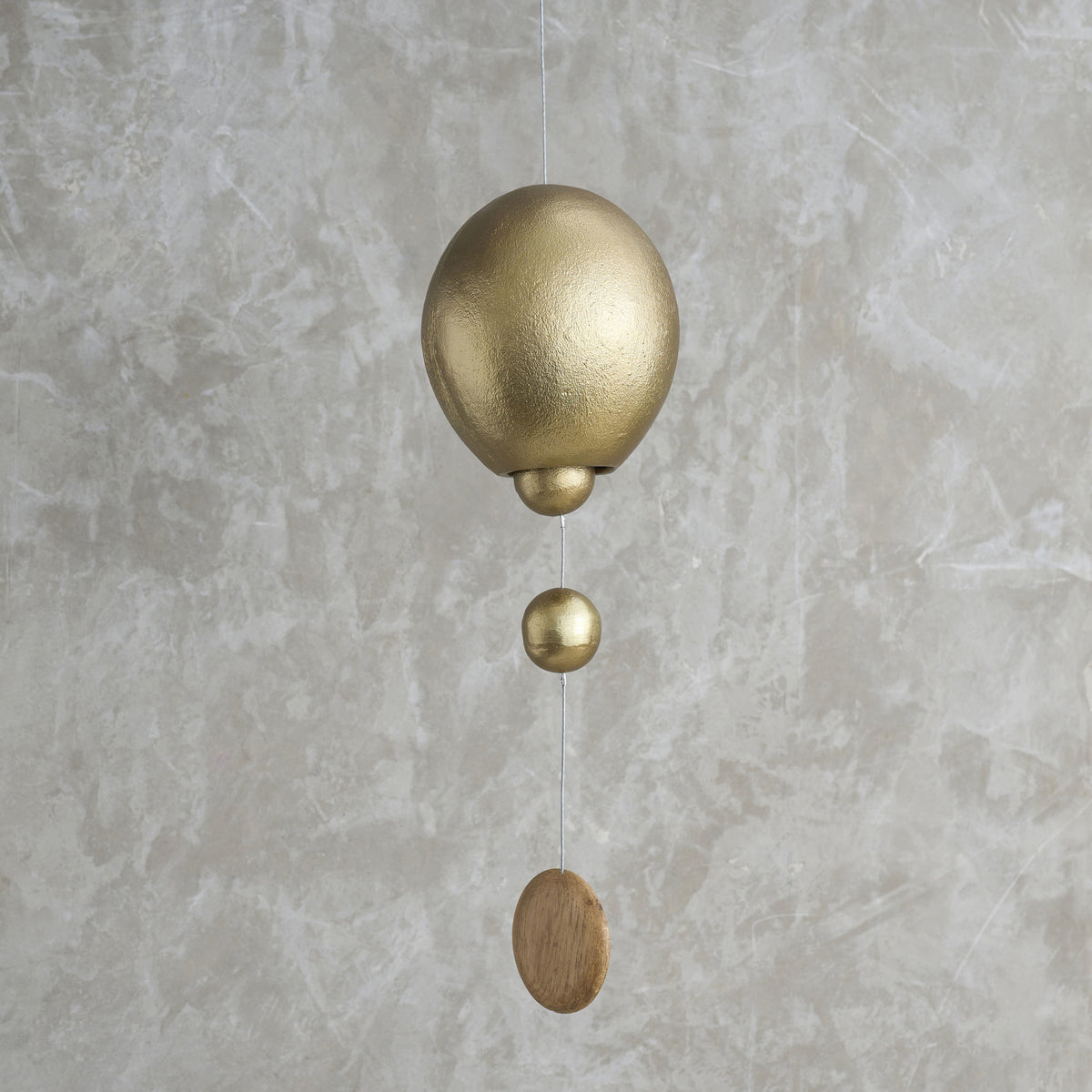 Stinson Ovoid Antique Brass Hanging Bell