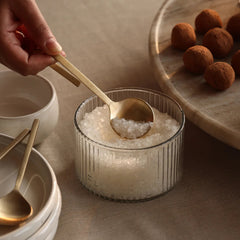Loop Brass Condiment and Sugar Spoon