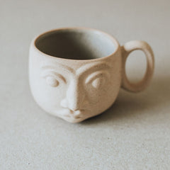 Mexican Sculpted Face Terracotta Mug - Atlas & Kiln
