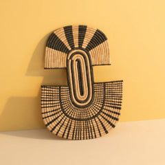 Handwoven Palm Leaf Abstract Wall Mask