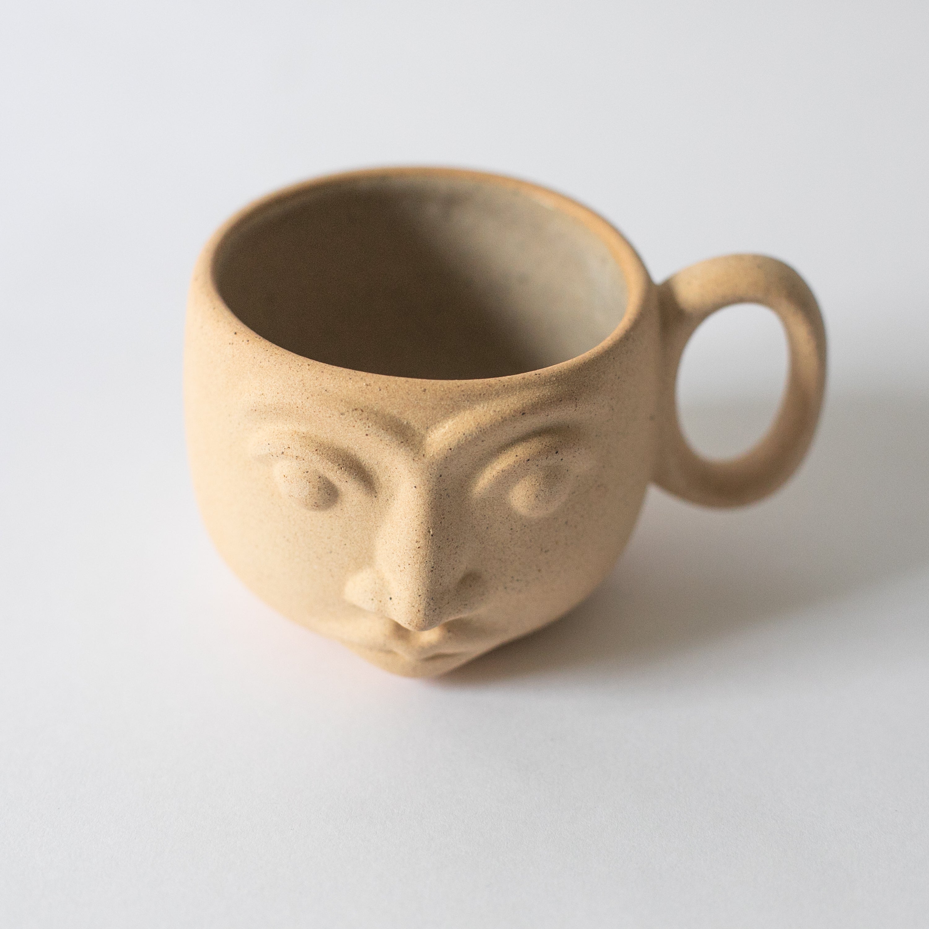 Mexican Sculpted Face Terracotta Mug - Atlas & Kiln
