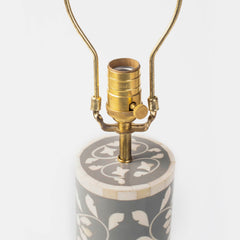 Floral Vines Bone Inlay Table Lamp Base - Atlas & Kiln