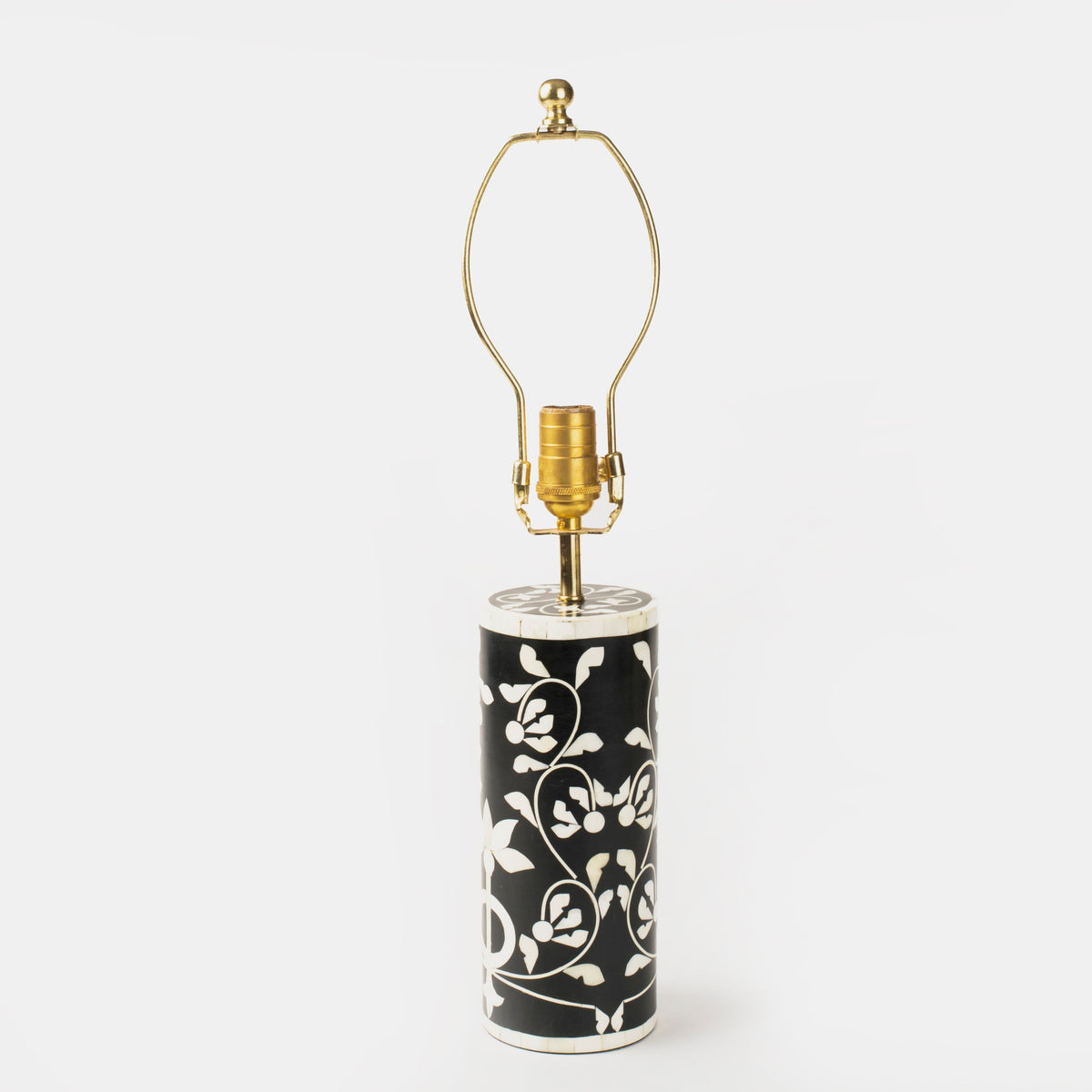 Floral Vines Bone Inlay Table Lamp Base - Atlas & Kiln