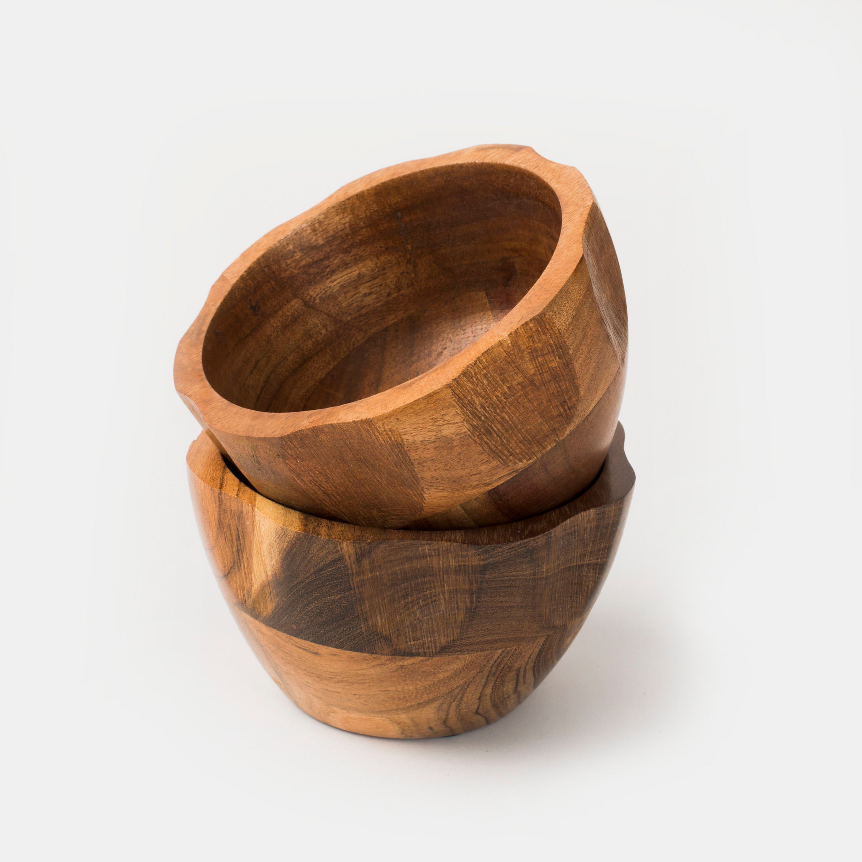 Gravon Handcrafted Acacia Wood Nut Bowls – Set of 2 - Atlas & Kiln