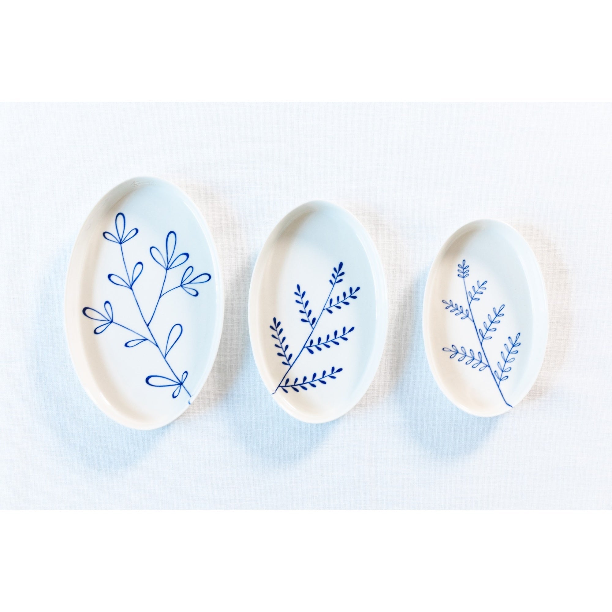 Süheyla Hand-Painted Porcelain Nesting Plates - Atlas & Kiln