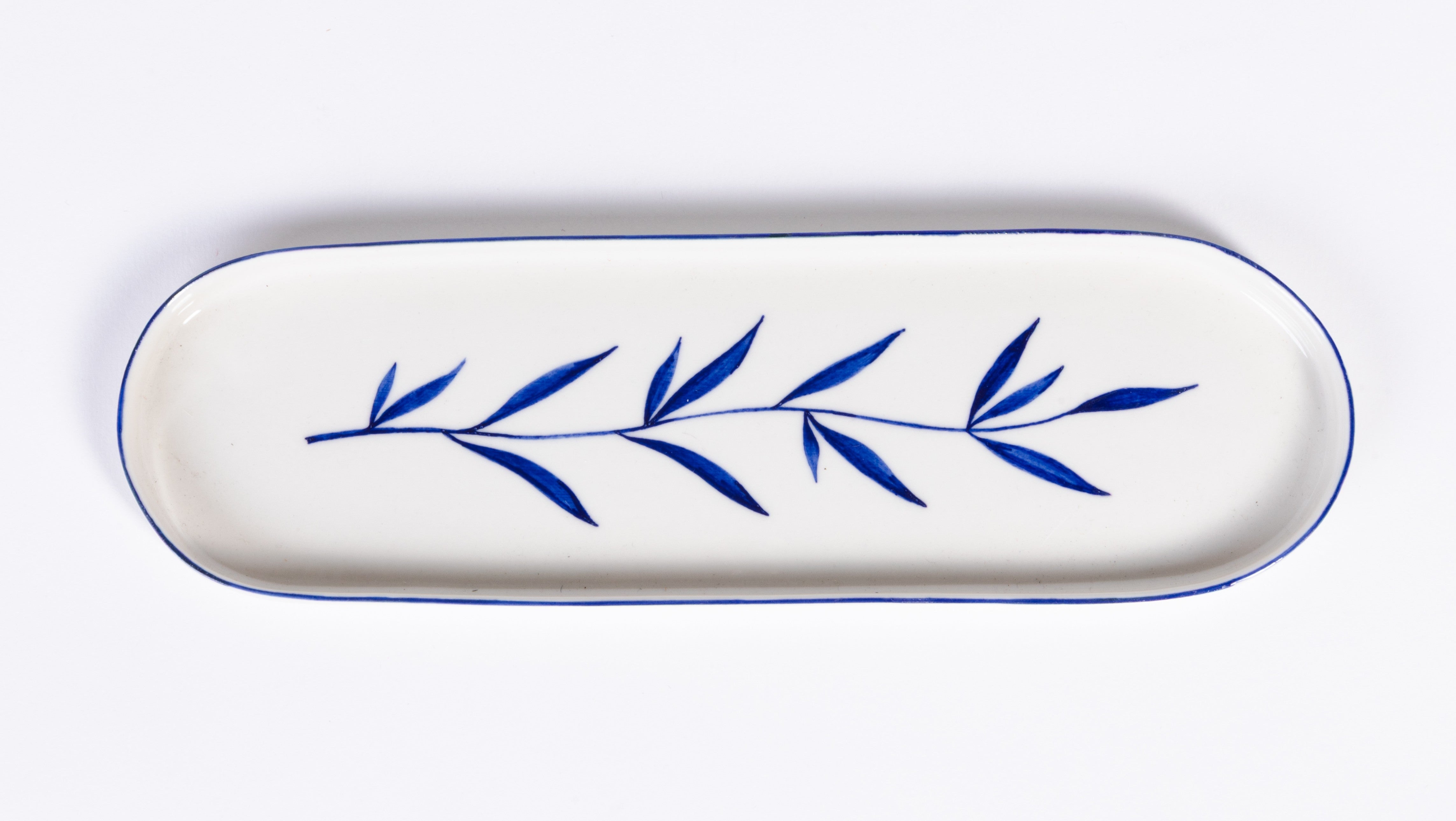 Lhasa Hand-Painted Porcelain Serving Plate - Atlas & Kiln