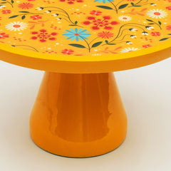 Handcrafted Sunburst Bloom Wooden Cake Stand - Atlas & Kiln