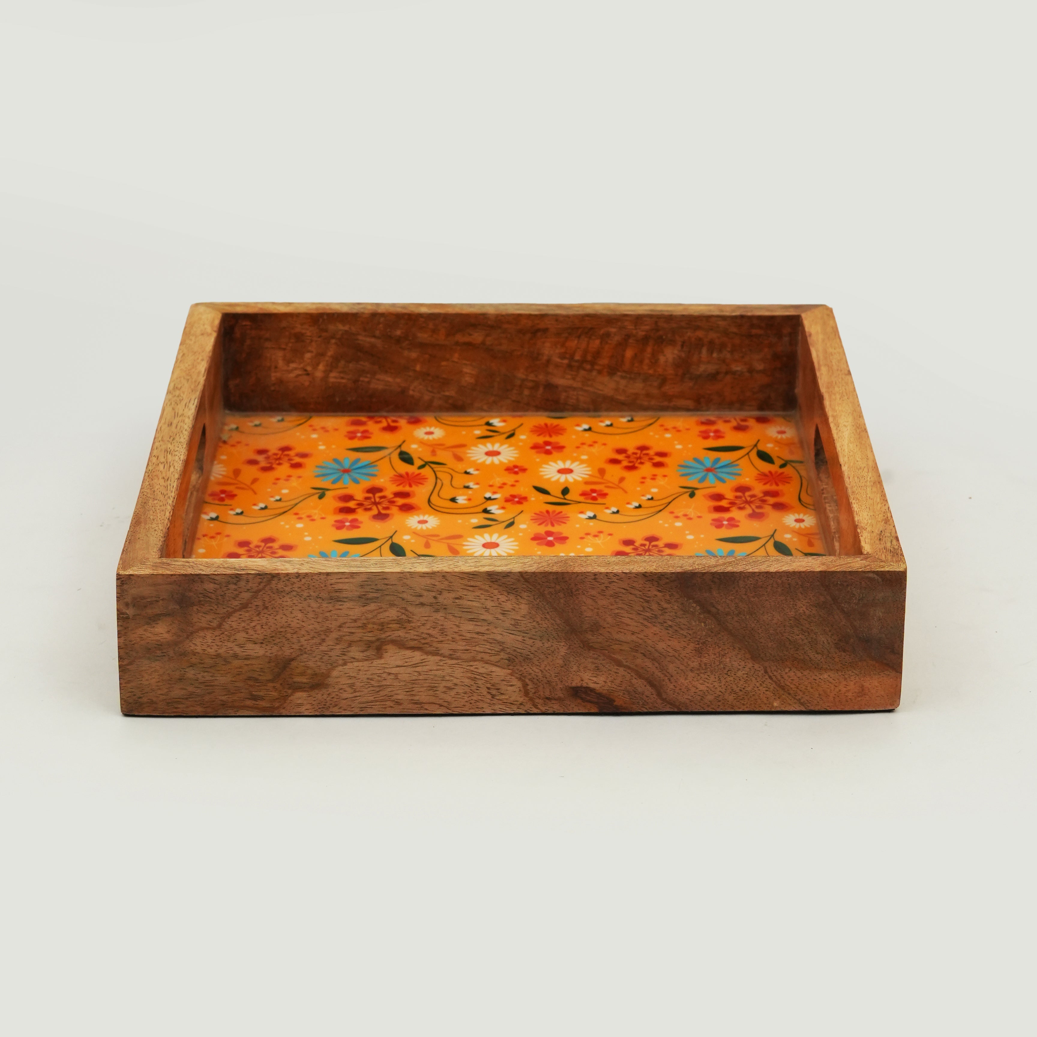 Sunburst Bloom Serving Tray with Handles - Atlas & Kiln