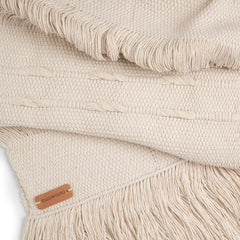 Handwoven White Cotton Table Runner from Colombia - Atlas & Kiln