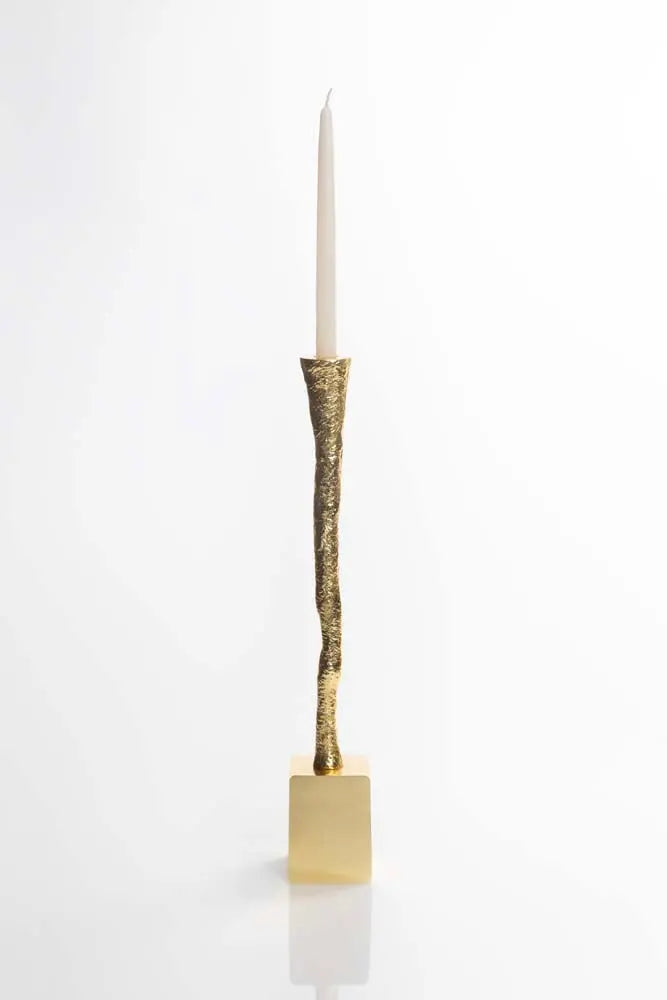 Nest Gold Plated Taper Candle Holder