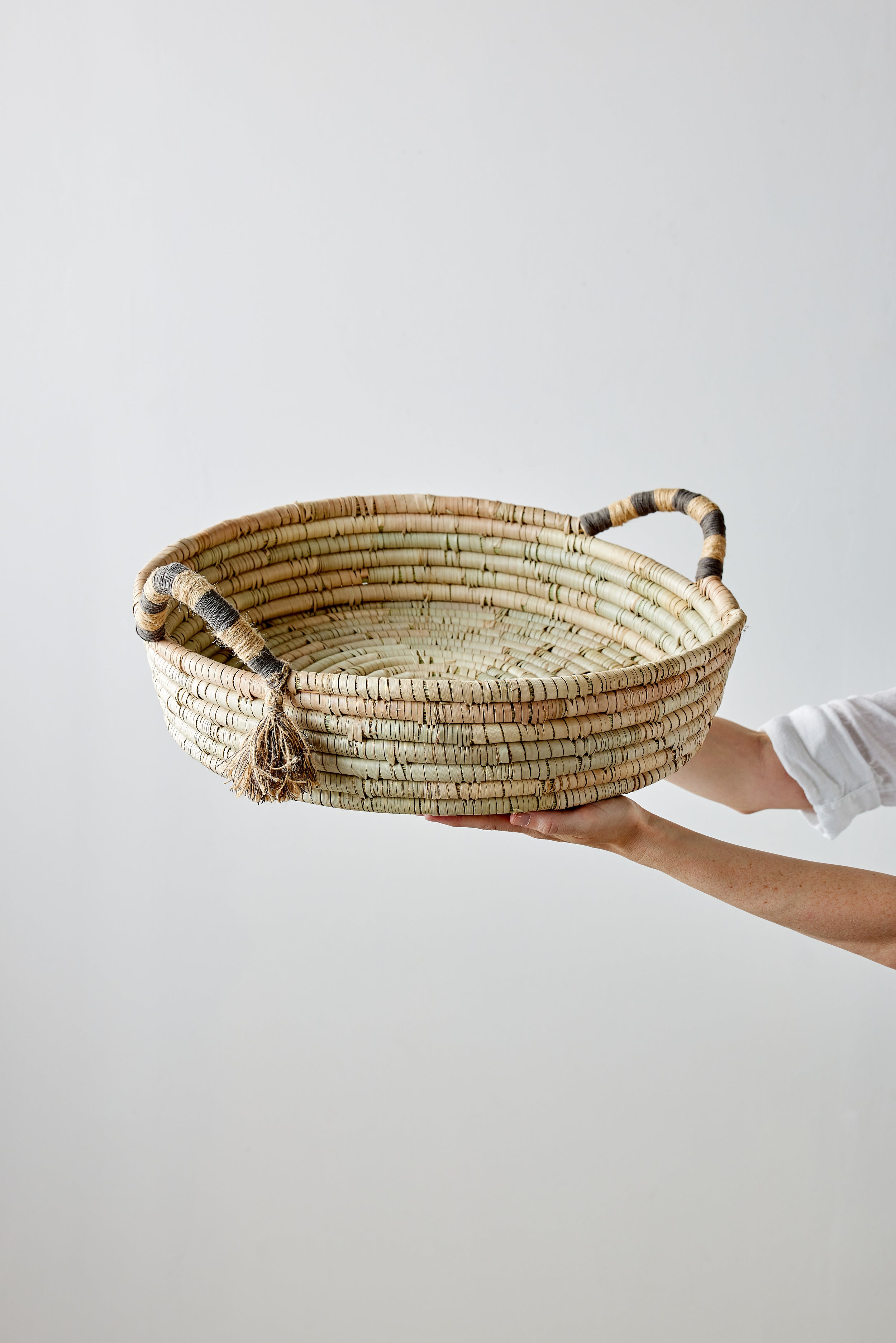 Natural Banded Betty Tray with Tassel - Atlas & Kiln