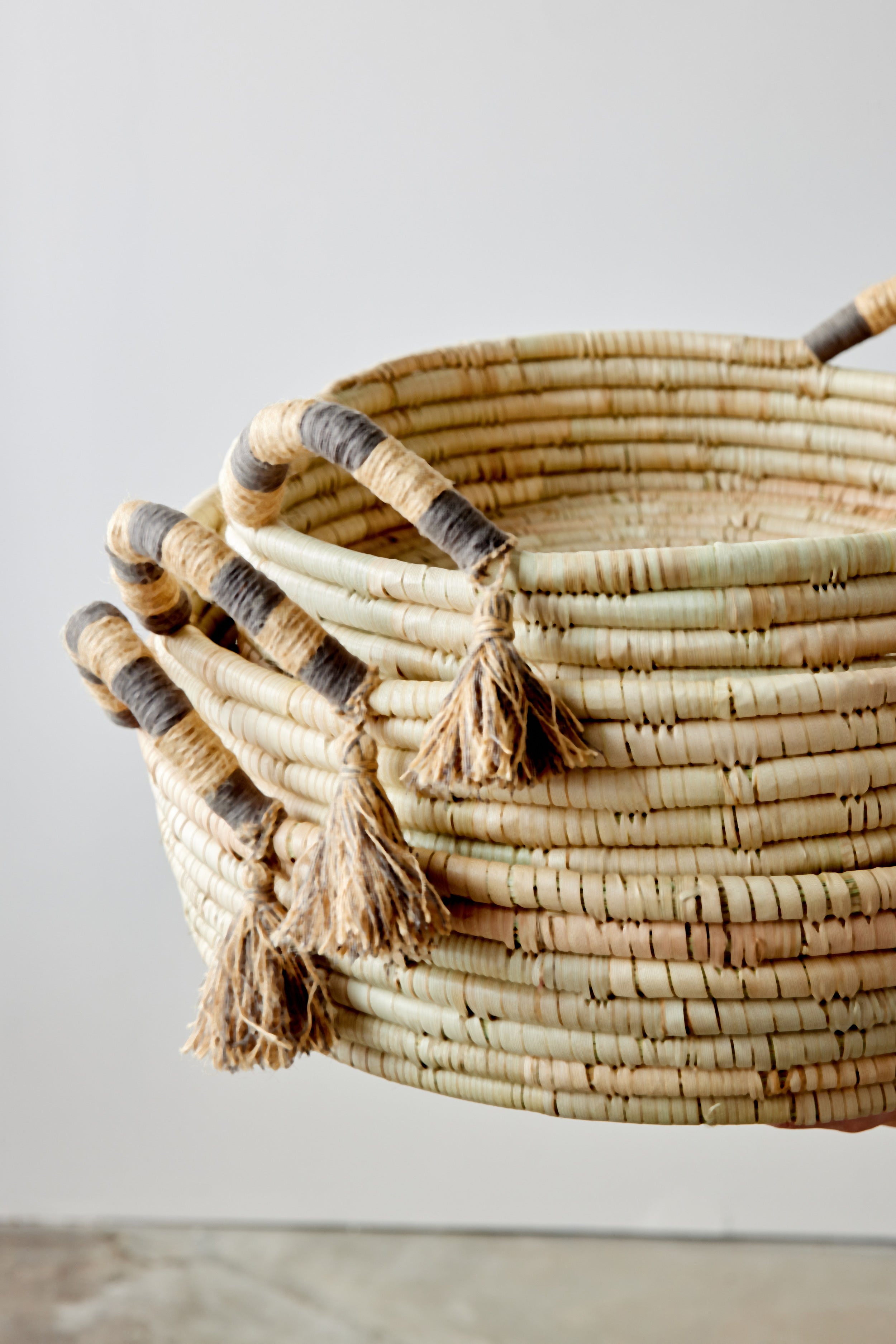 Natural Banded Betty Tray with Tassel - Atlas & Kiln