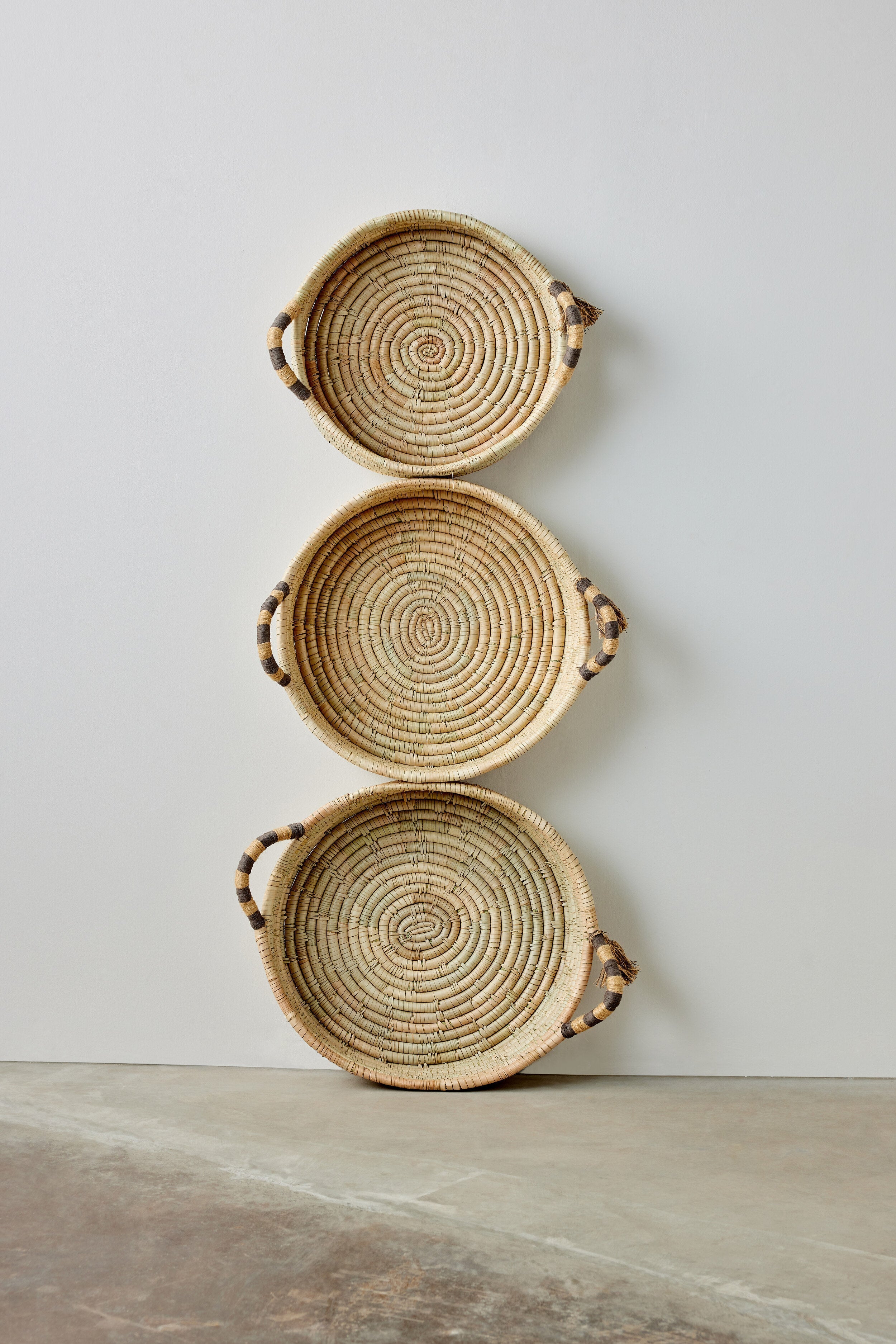 Natural Banded Betty Tray with Tassel - Atlas & Kiln