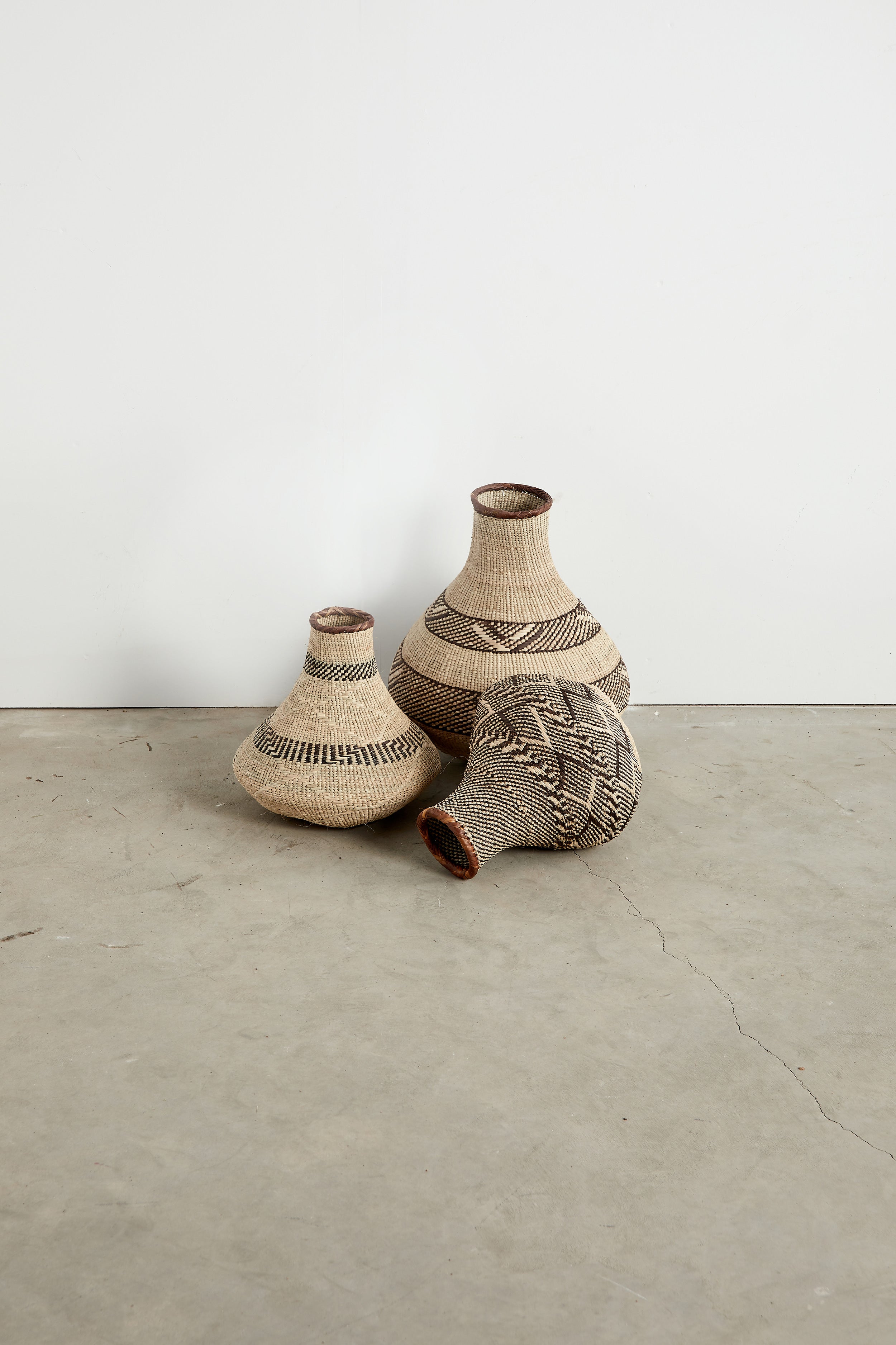 Patterned Binga Nongo Gourd Woven Basket - Atlas & Kiln