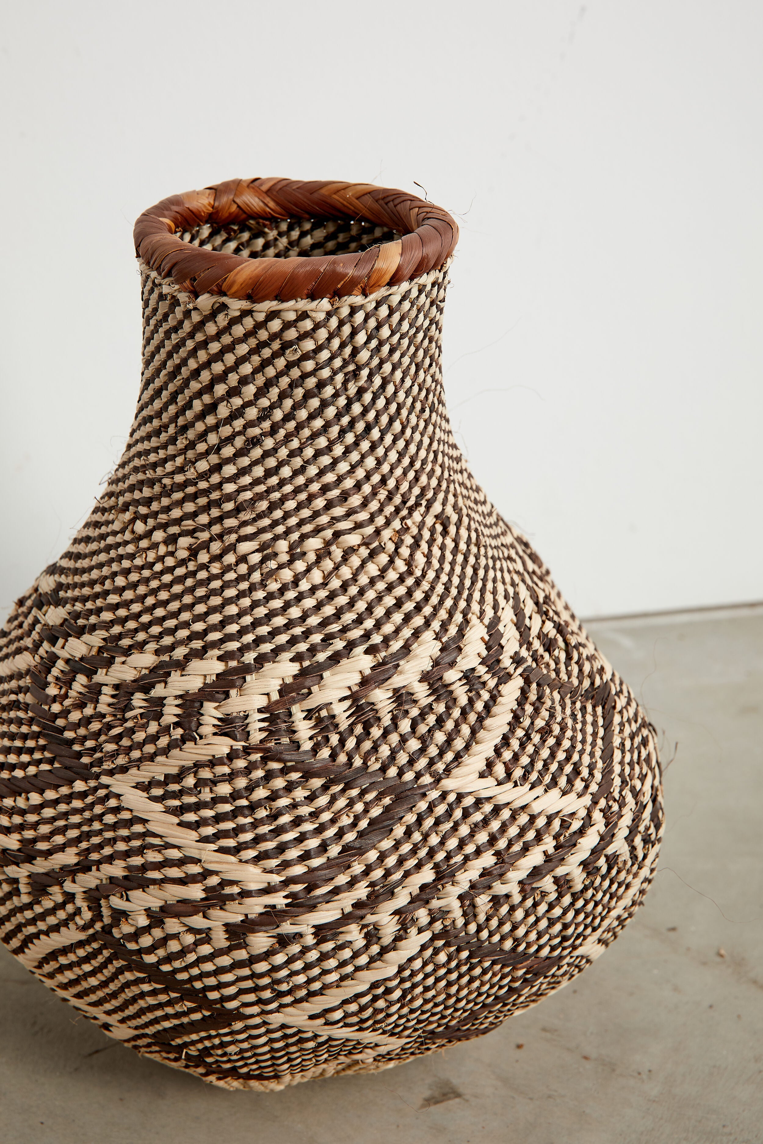 Patterned Binga Nongo Gourd Woven Basket - Atlas & Kiln