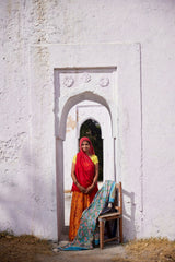 Topanga Blue Block-Printed Kantha Cotton Throw - Atlas & Kiln