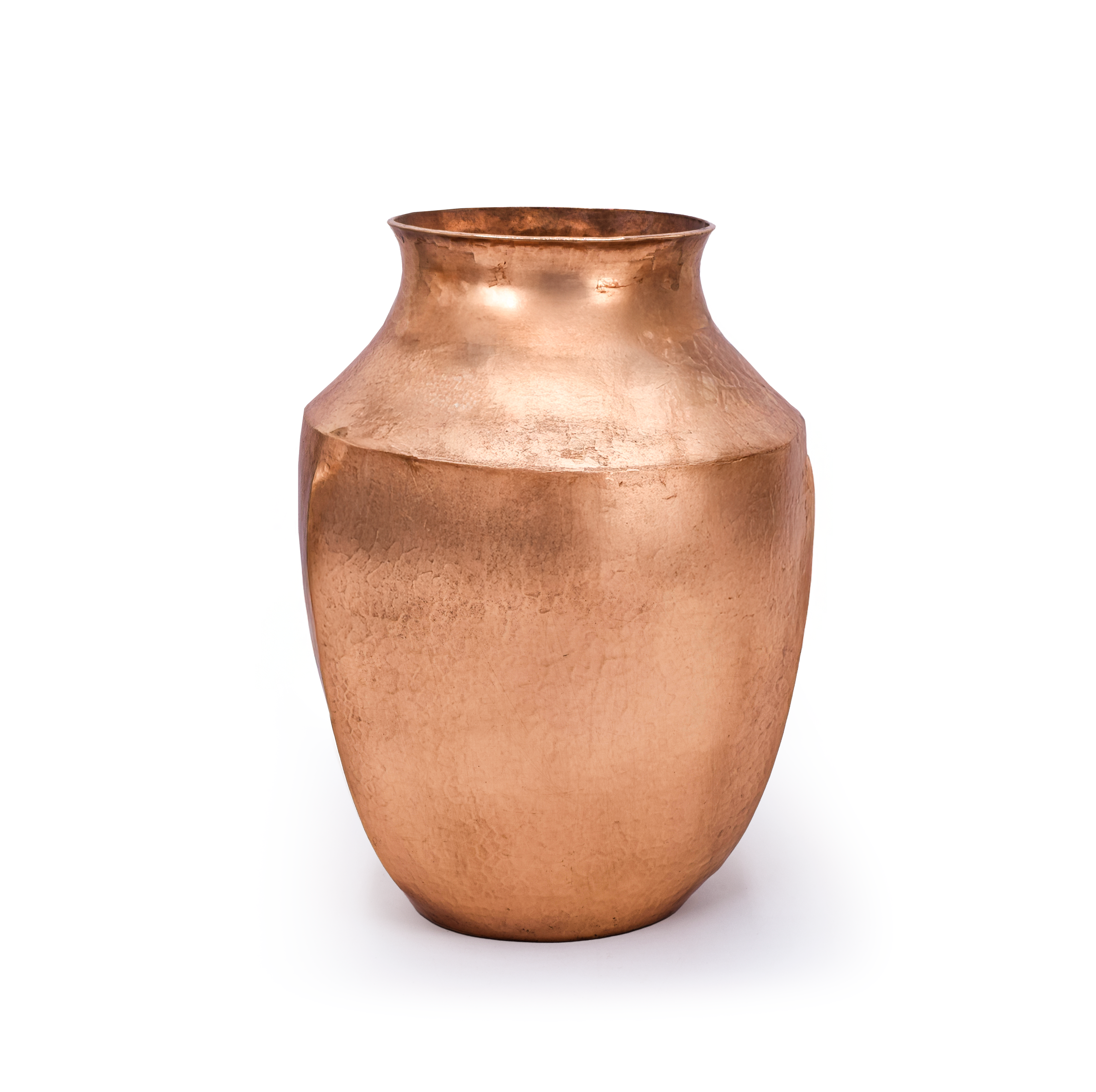 Copper vase on a white background