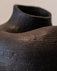 Goa Black Sculptural Concrete Vessel