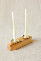 Double Wooden Incense and Candle Holder by Dor+Kie - Atlas & Kiln