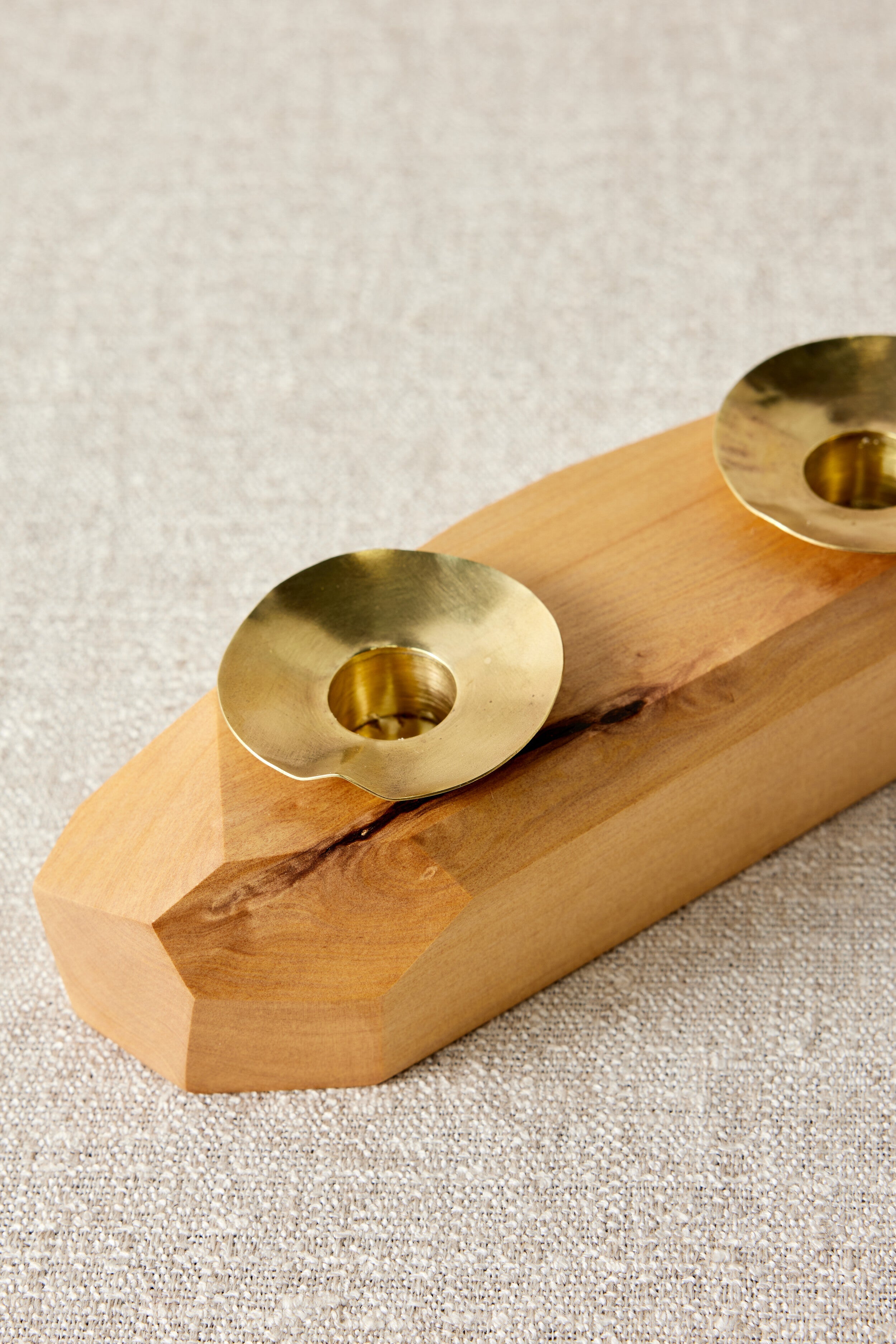 Double Wooden Incense and Candle Holder by Dor+Kie - Atlas & Kiln