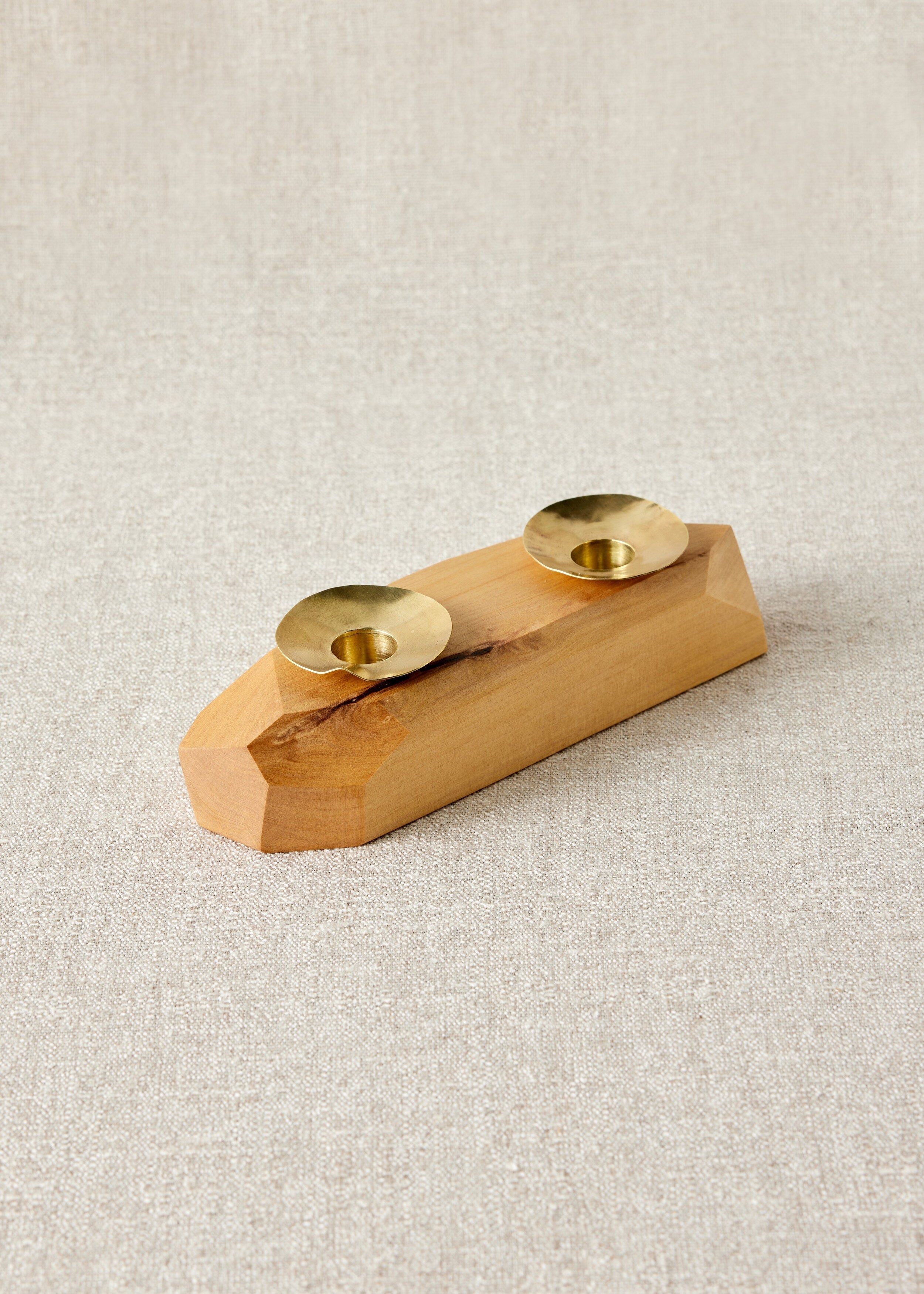 Double Wooden Incense and Candle Holder by Dor+Kie - Atlas & Kiln