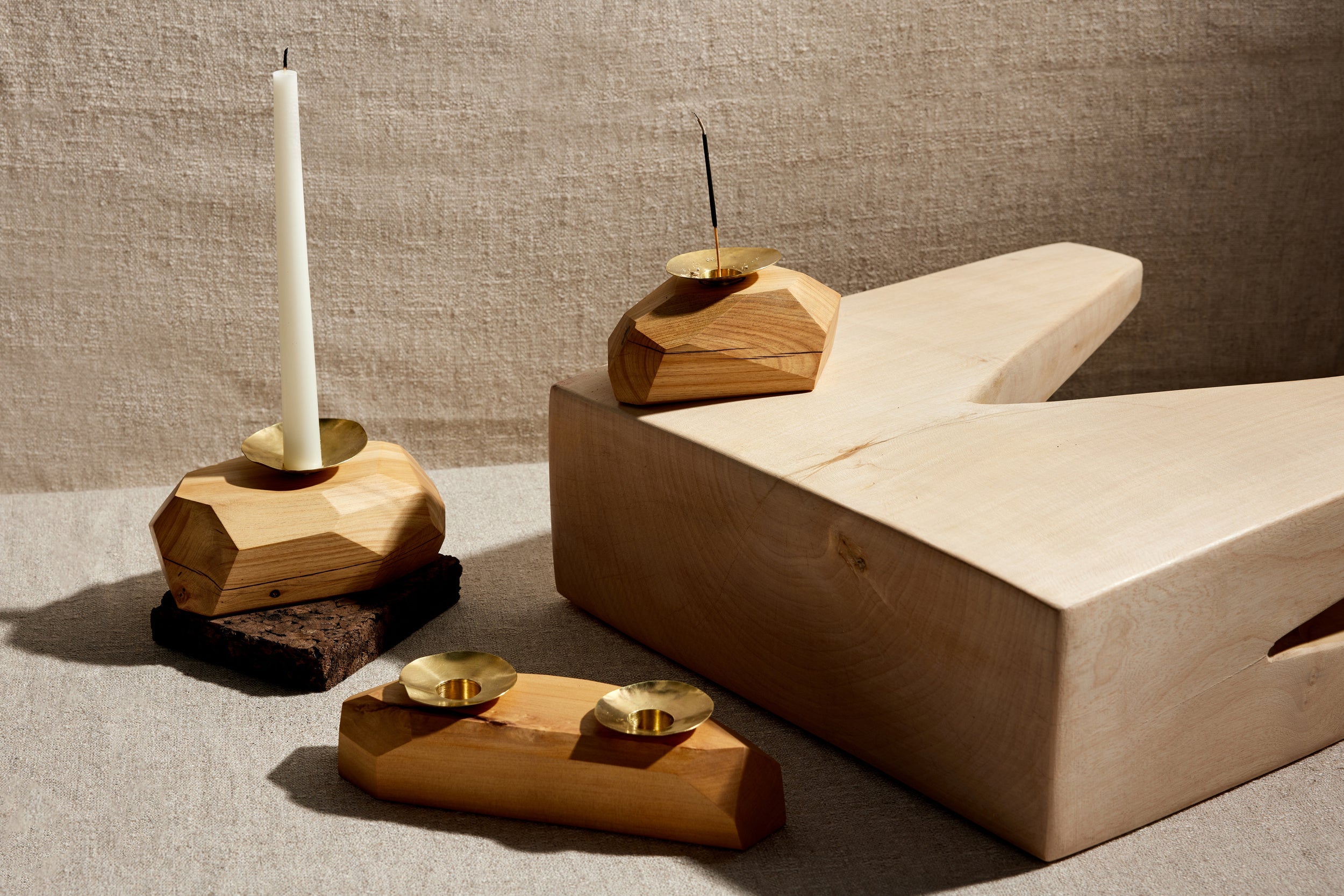 Wood Incense and Candle Holder by Dor+Kie - Atlas & Kiln