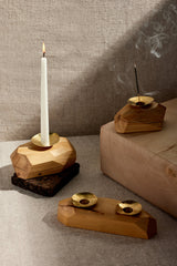Wood Incense and Candle Holder by Dor+Kie - Atlas & Kiln
