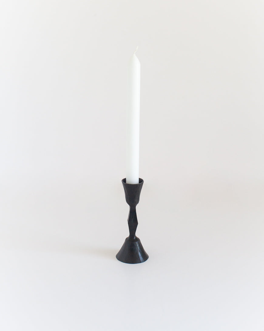 Low Diamond Hand-Forged Iron Candle Stand - Atlas & Kiln