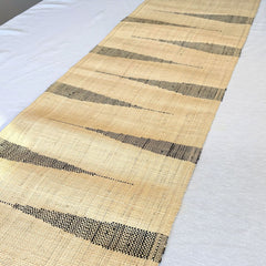 Handwoven Chevron Raffia Table Runner - Atlas & Kiln