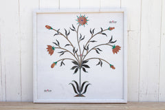 Marble Gemstone Inlay Campanula Wall Panel