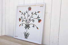Marble Gemstone Inlay Campanula Wall Panel